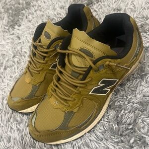 New Balance 2002R Protection Pack in the "High Desert/Dark Moss/Black
